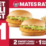 DEAL: Wendy’s – $11 Sweet Chilli Feast (2 Sweet Chilli Crispy Chicken, Value Fries, Value Drink)