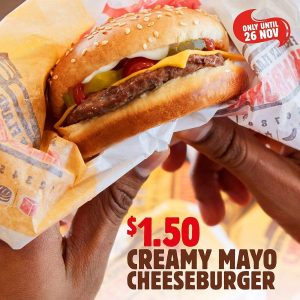 Burger King 1.50 Creamy Mayo Cheeseburger