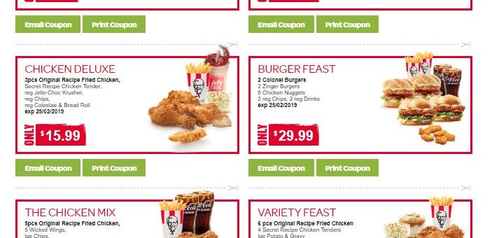 KFC NZ valid until 25 Feb 2019