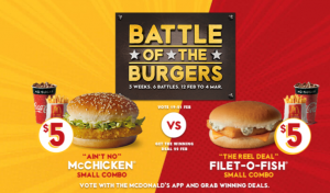 Battle of the Burgers McChicken Filet