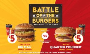 Battle of the Burgers Big Mac Quarter Pounder