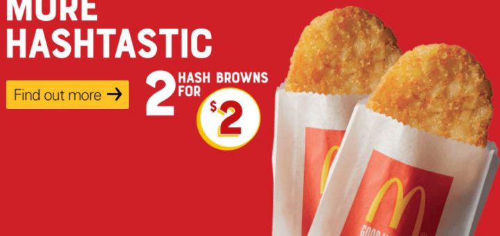 McDonalds NZ 2 Hash Browns for 2