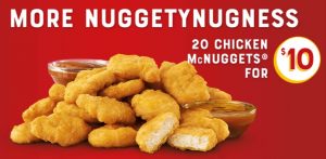 McDonalds NZ 20 Nuggets for 10