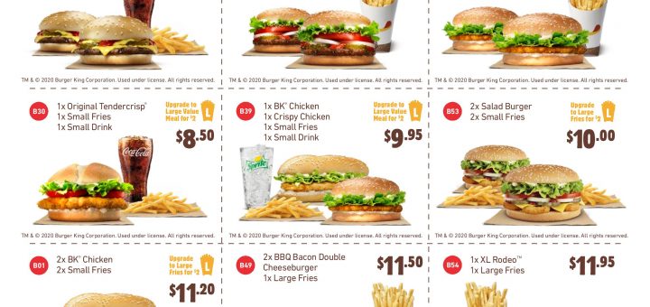 Burger King NZ Coupons valid until 12 October 2020 Main