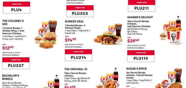 KFC NZ Coupons valid until 17 May 2021