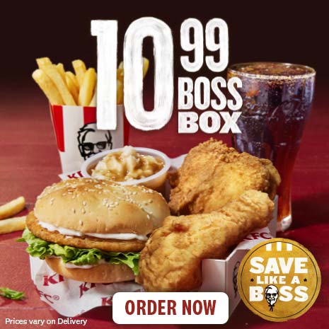 DEAL: KFC $10.99 Box (2 Pieces Chicken, Snack Burger, Potato & Gravy, Chips, Drink) - feeds nz