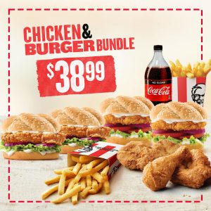 KFC 38.99 Chicken Burger Bundle via Delivery