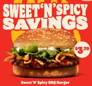 Burger King Sweet N Spicy BBQ Burger