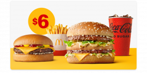 McDonalds 6 Small Big Mac Meal Extra Cheeseburger