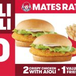 DEAL: Wendy’s – $10 Holi Aioli (2 Crispy Chicken with Aioli + Value Fries + Value Drink)