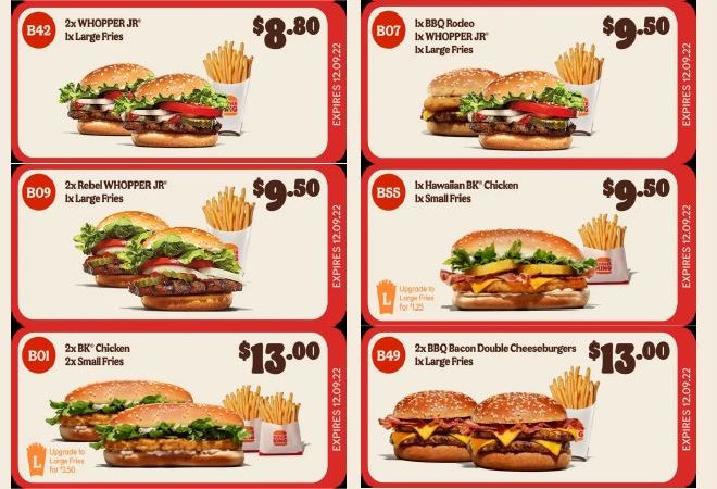 Burger King Coupons valid until 12 September 2022 1