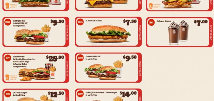 Burger King NZ Coupons valid until 8 November 2022