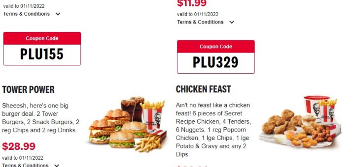 KFC NZ Coupons valid until 1 November 2022 1