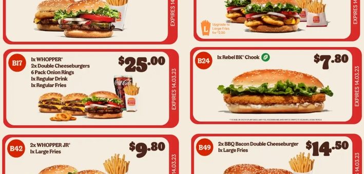 Burger King Coupons valid until 14 March 2023