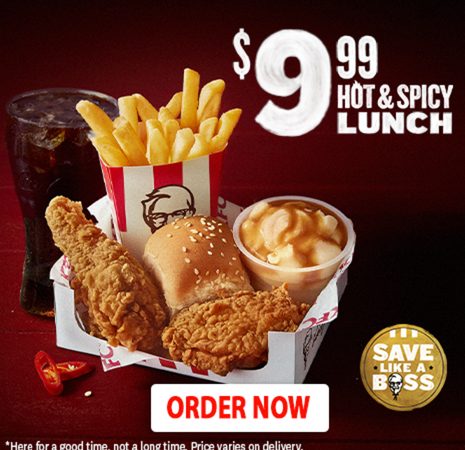 KFC 9.99 Hot Spicy Lunch