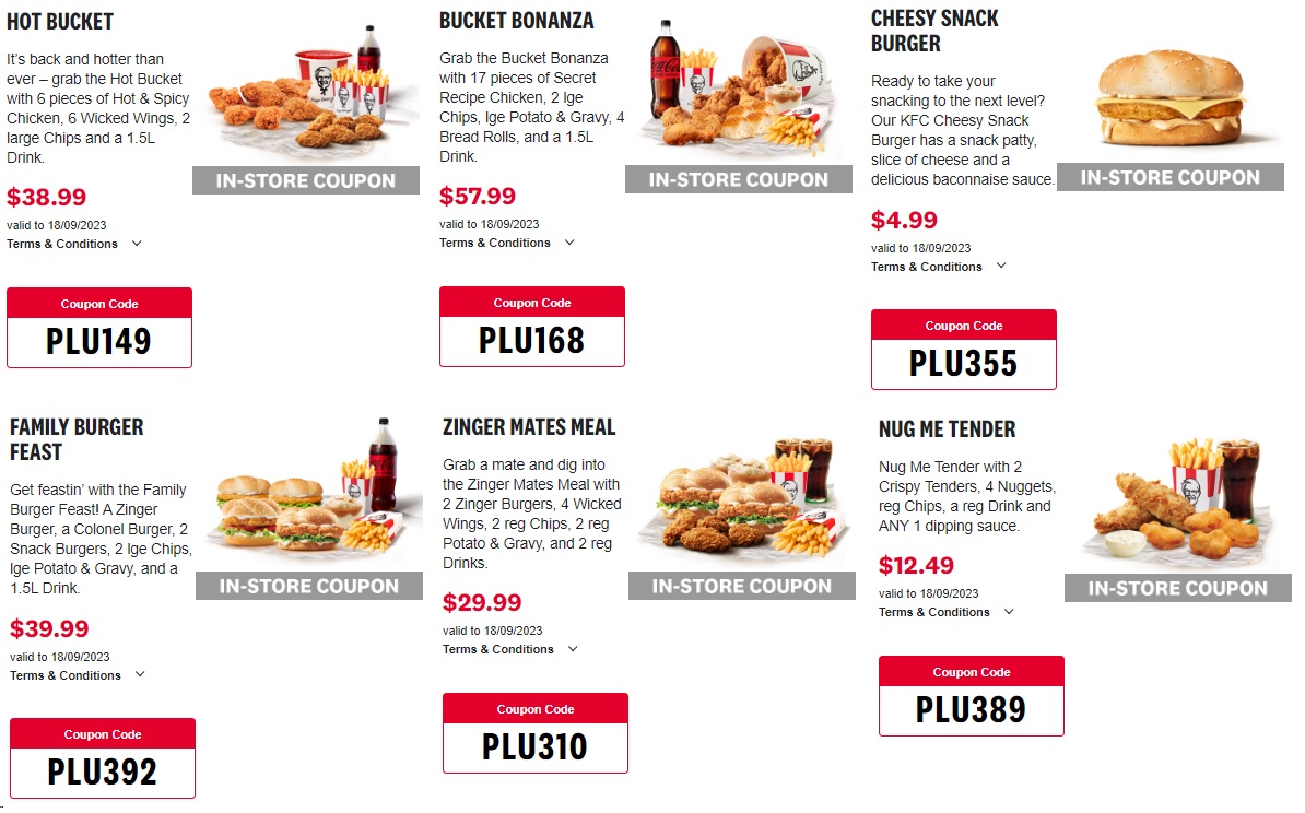 DEAL: KFC Coupons valid until 18 September 2023 - frugal feeds nz