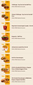 Burger King Royal Perks 1 September 2023
