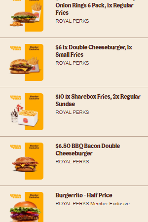 Burger King Royal Perks 31 January 2024